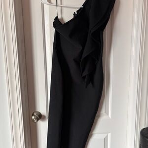 Elegant Black One-Shoulder Dress